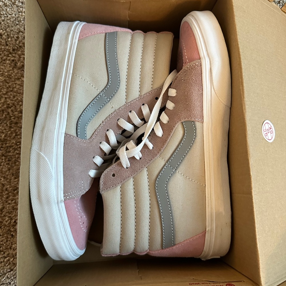 Vans Sk8-Hi Color Block Sneakers - Pink and Multi